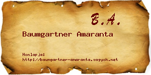 Baumgartner Amaranta névjegykártya